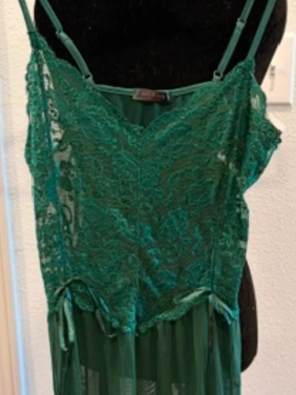 Women's XL dark green lace lingerie